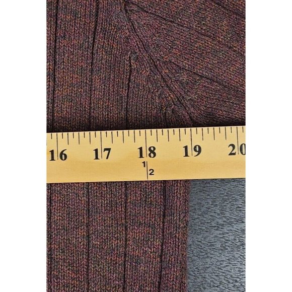 Oscar De La Renta Long Sleeve Quarter Zip Brown Pullover Sweater Men's Medium - Picture 7 of 15